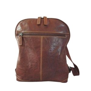 JACK GEORGES Voyager Convertible Leather Backpack / Crossbody Bag Brown